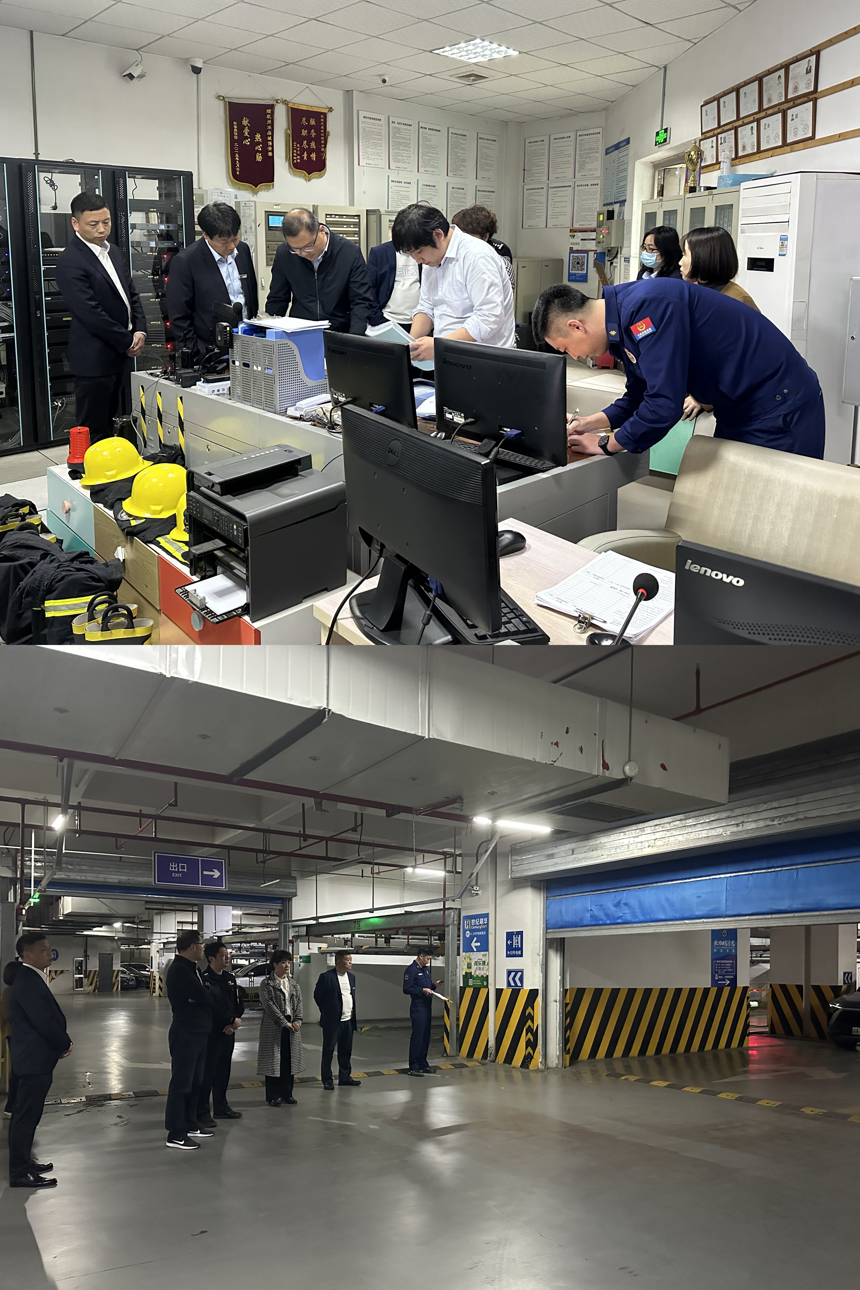 大关街道向导莅临水晶城检查节前消防清静